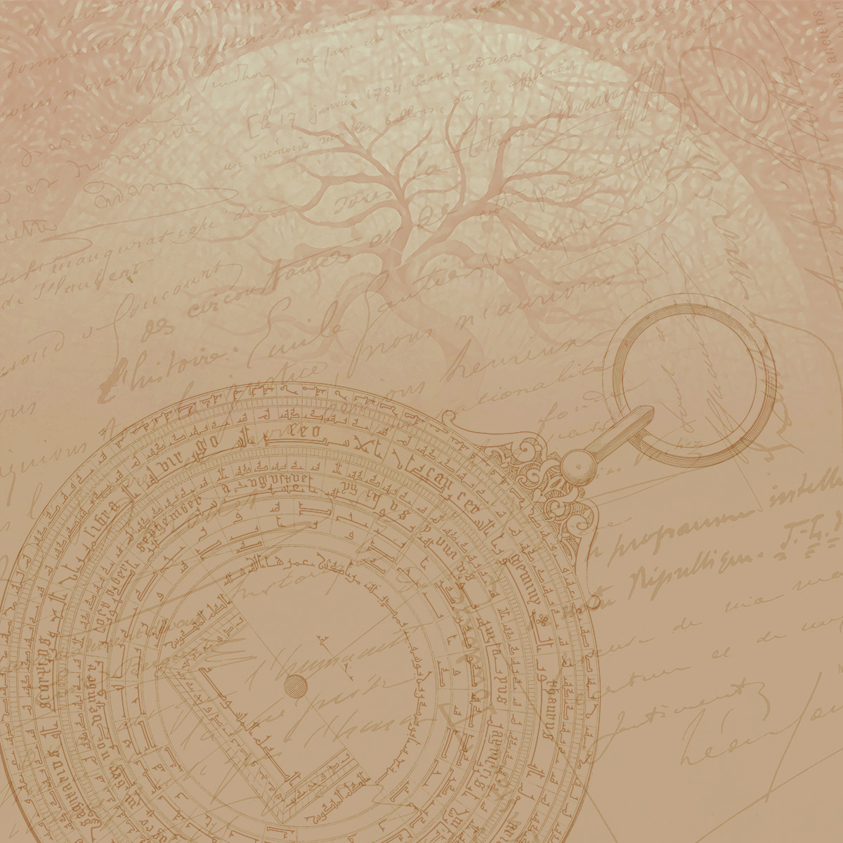 an original Photshop composition that layers imagery from the public domain of art, science, and history to symbolize the work of AST Exhibits and their clientele