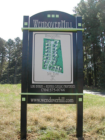 An additional sign that shows an illustrated map of the site for Phase II of the neighborhood